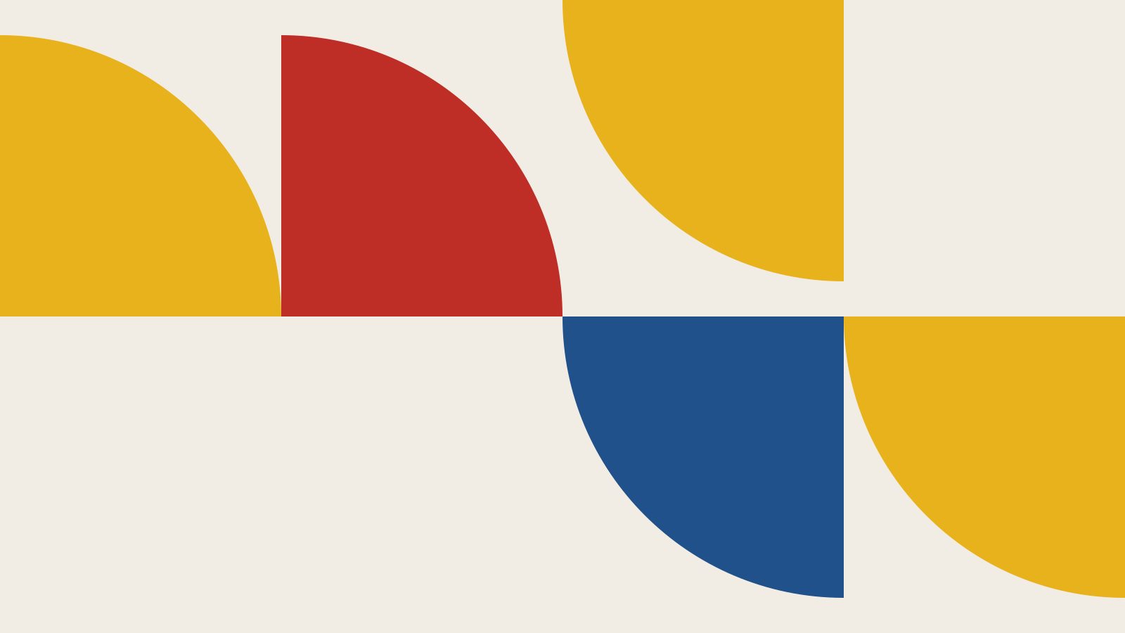 Quarter-circle composition in the three primaries