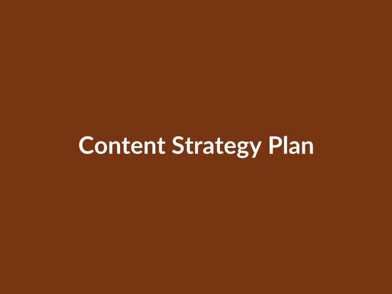 Content Strategy Plan