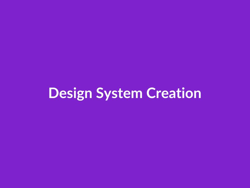 Design System Creation