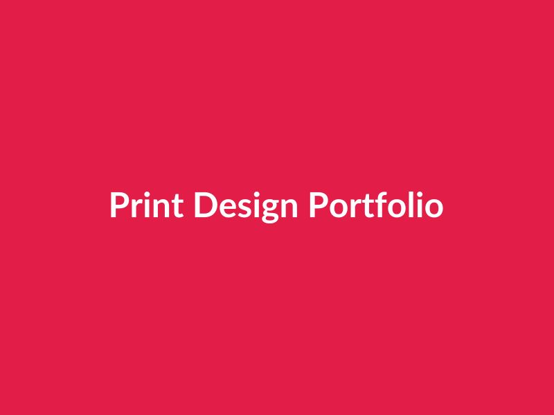 Print Design Portfolio