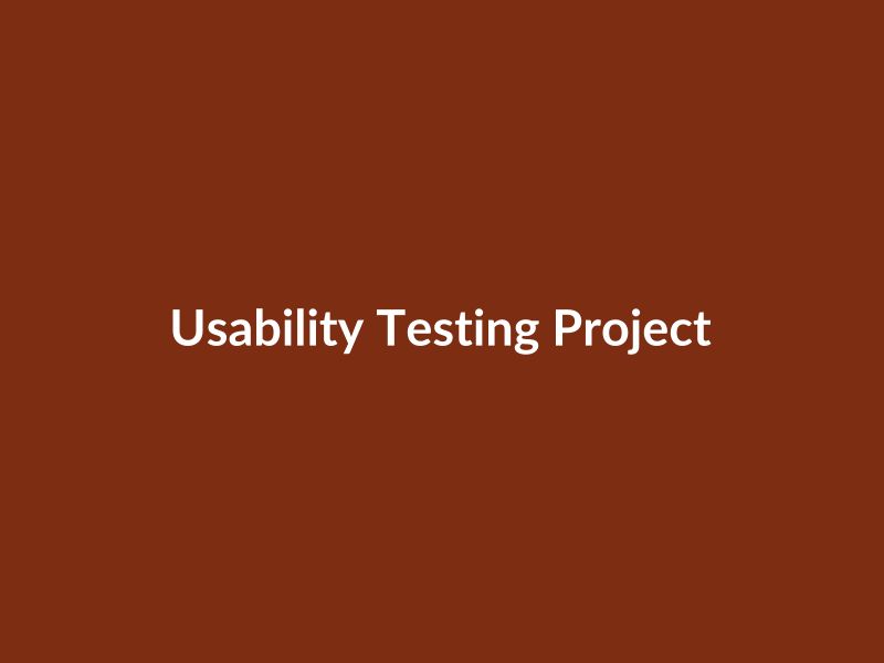 Usability Testing Project